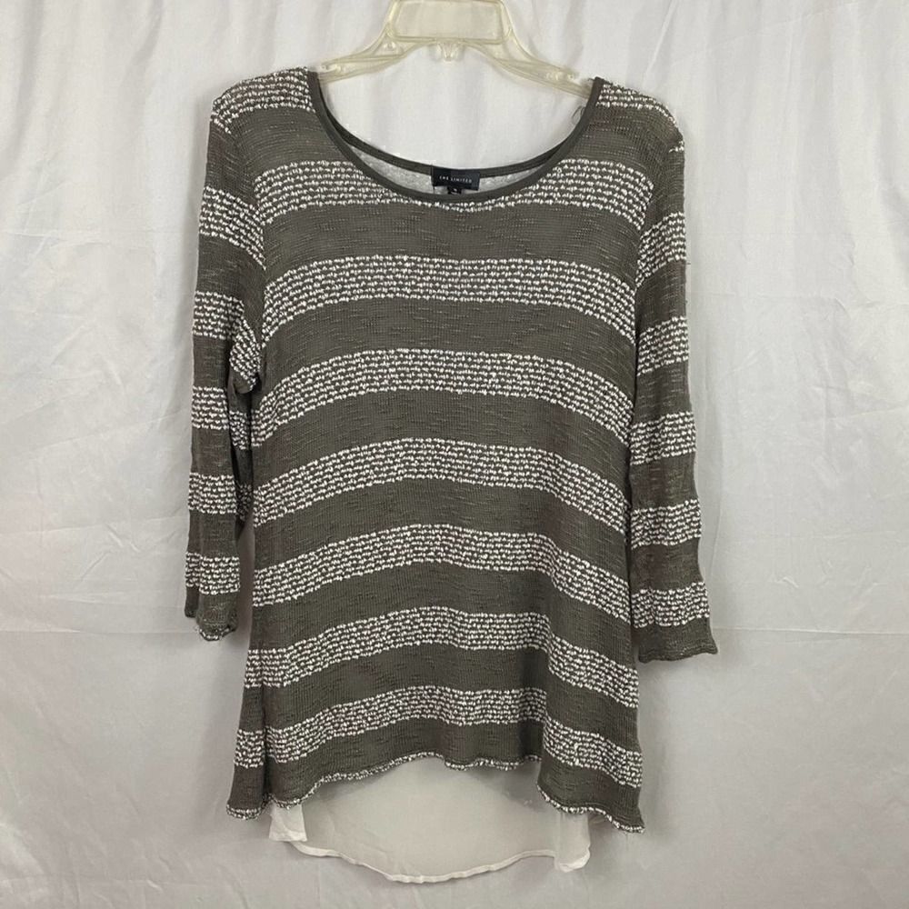 The Limited Layered Look Knit Curtain Back Sweater Size Medium NWOT